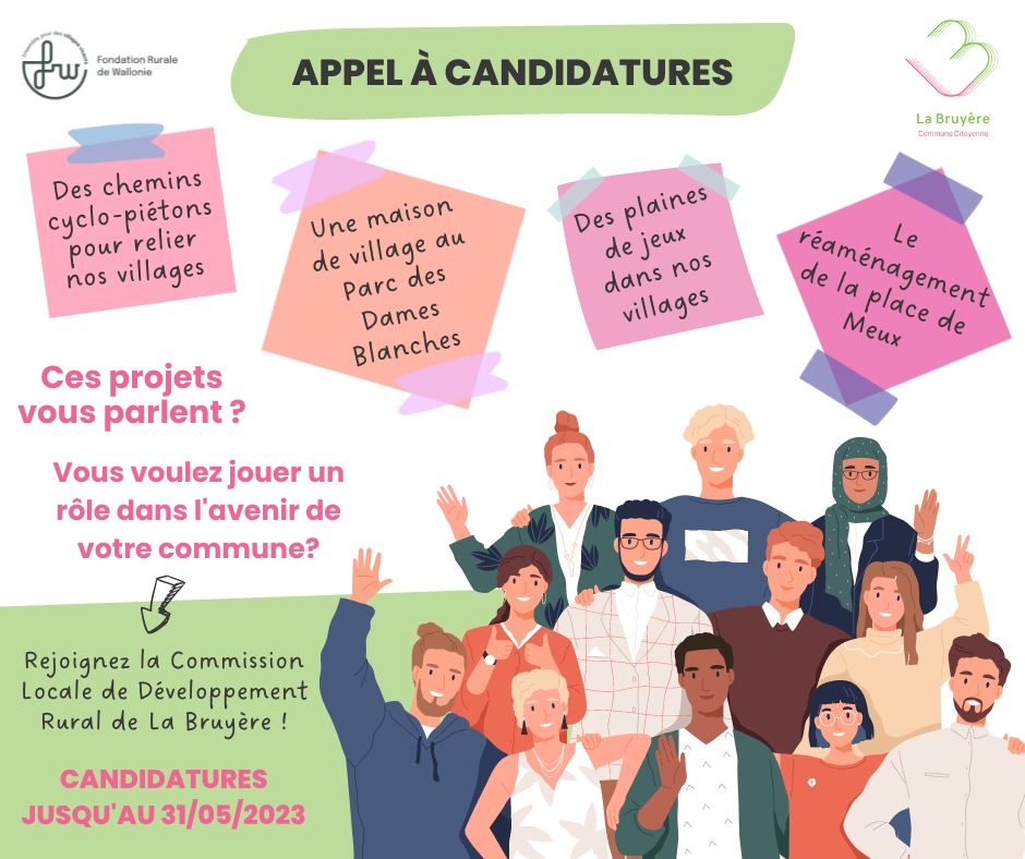 Appel à candidatures : la CLDR de La Bruyère recrute
