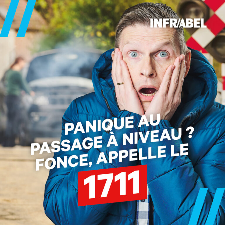 Panique au passage à niveau ? Foncez, appelez le 1711 !