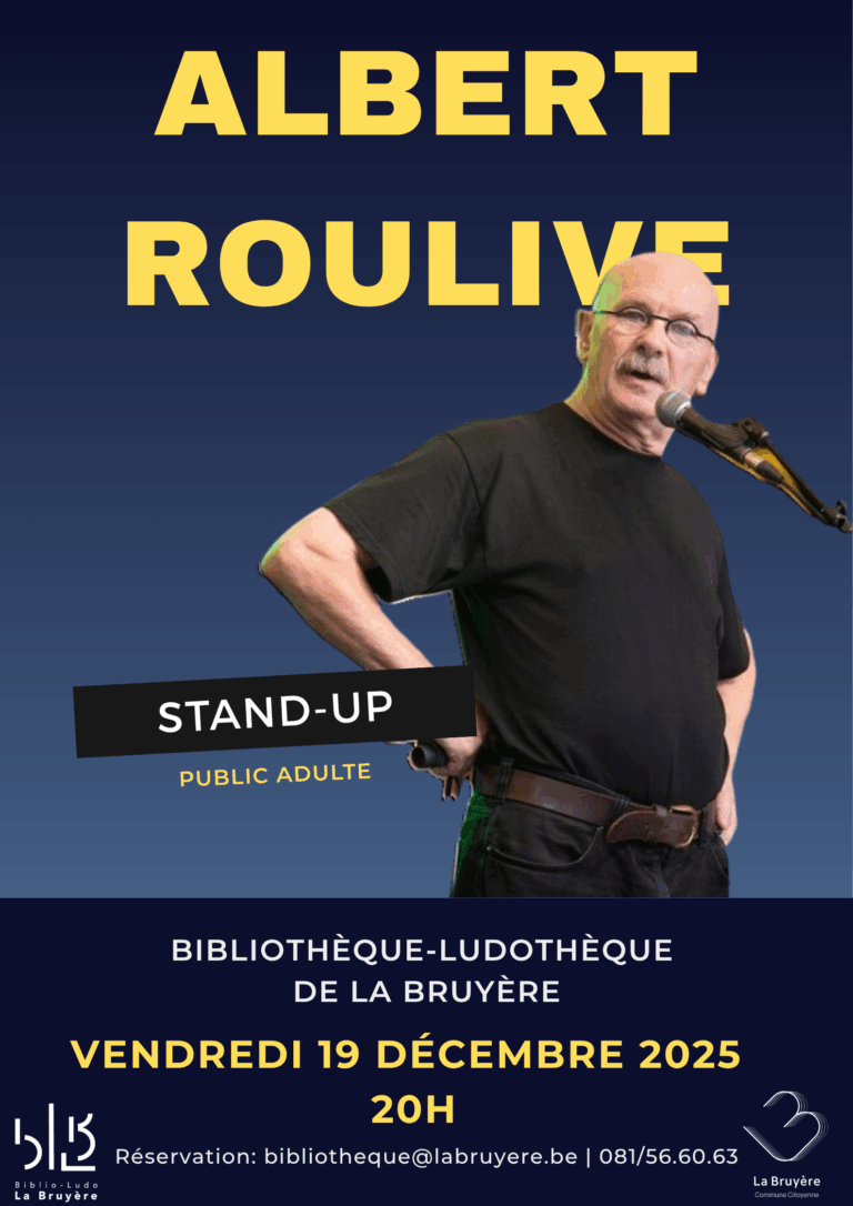 COMPLET – Soirée humoristique avec Albert Roulive à la Bibliothèque-Ludothèque de La Bruyère