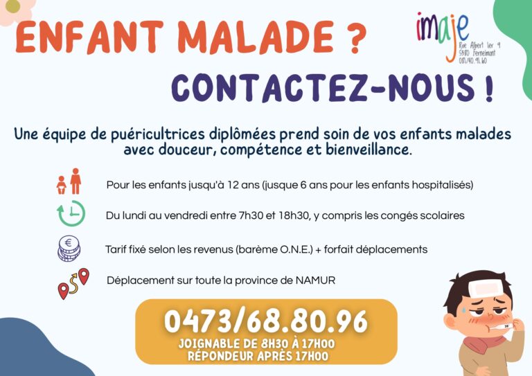 Avis aux parents : service de garde d’enfants malades à domicile