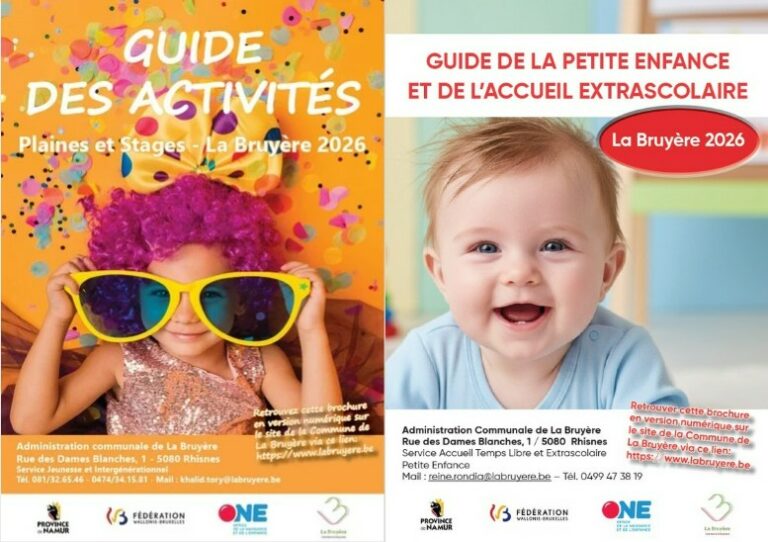 Le guide des activités, plaines et stages, de la petite enfance et de l’accueil extrascolaire 2026 est désormais disponible !