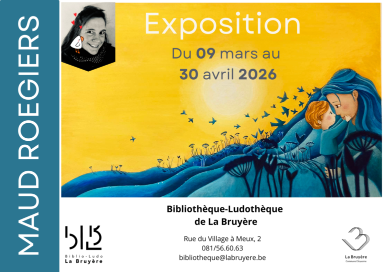 Exposition Maud Roegiers à la Bibliothèque-Ludothèque