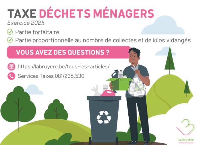Taxe sur les déchets ménagers 2025 : envoi ce jour dans l’eBox et dans les jours à venir par voie postale